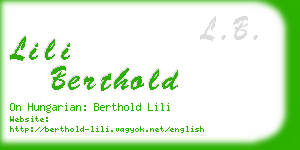 lili berthold business card